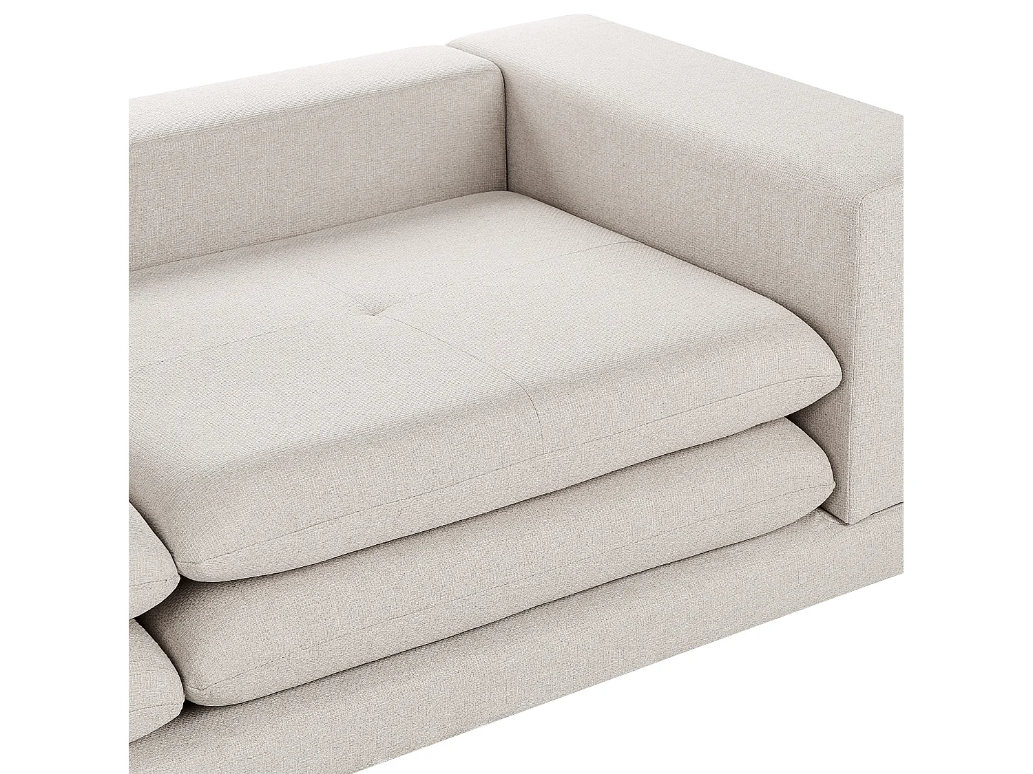 Sofa HEDEN Stoff Beige mit Kissen 2-Sitzer