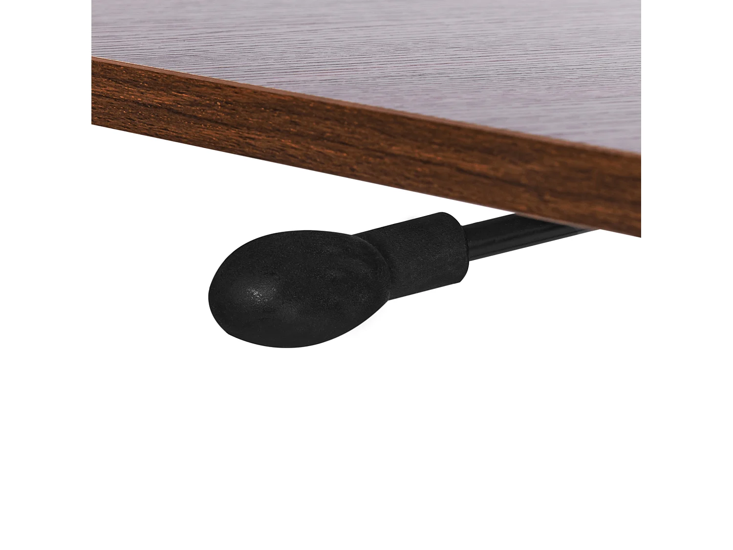 Bureau réglable manuellement en hauteur pour ordinateur portable ACADEMIA Marron foncé 65 cm 48 cm avec roues