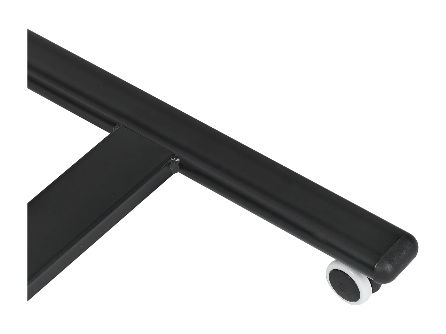 Bureau réglable manuellement en hauteur pour ordinateur portable ACADEMIA Marron foncé 65 cm 48 cm avec roues