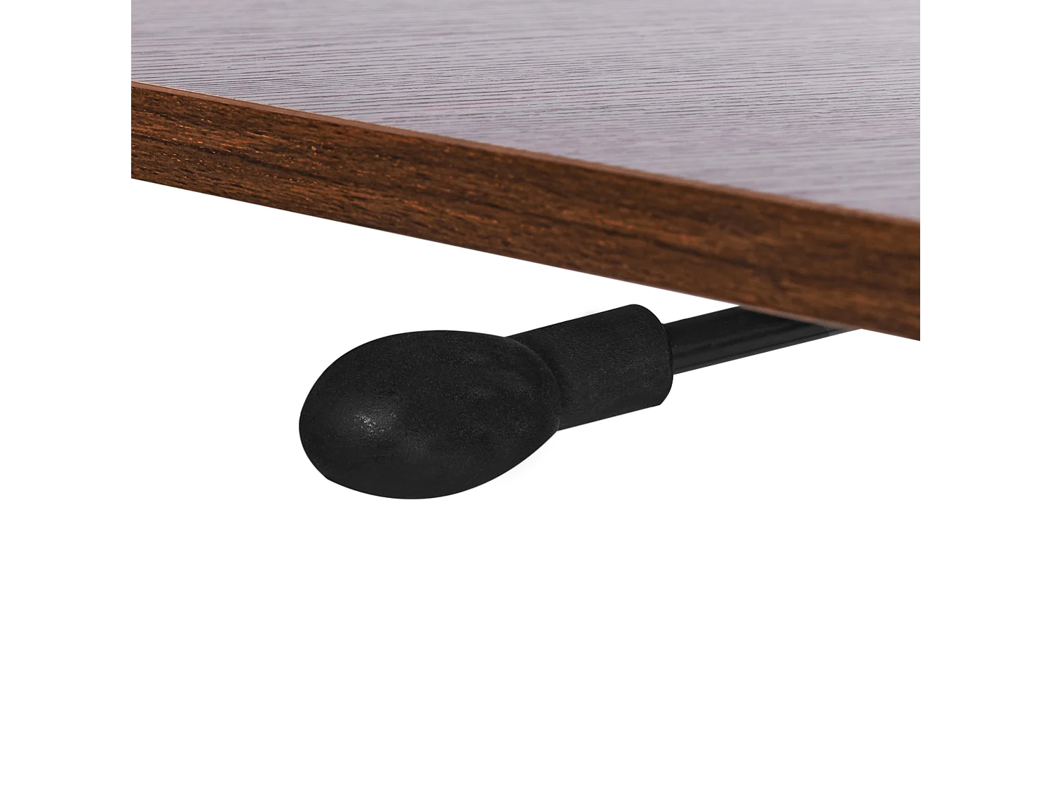 Bureau réglable manuellement en hauteur pour ordinateur portable ACADEMIA Marron foncé 65 cm 48 cm avec roues