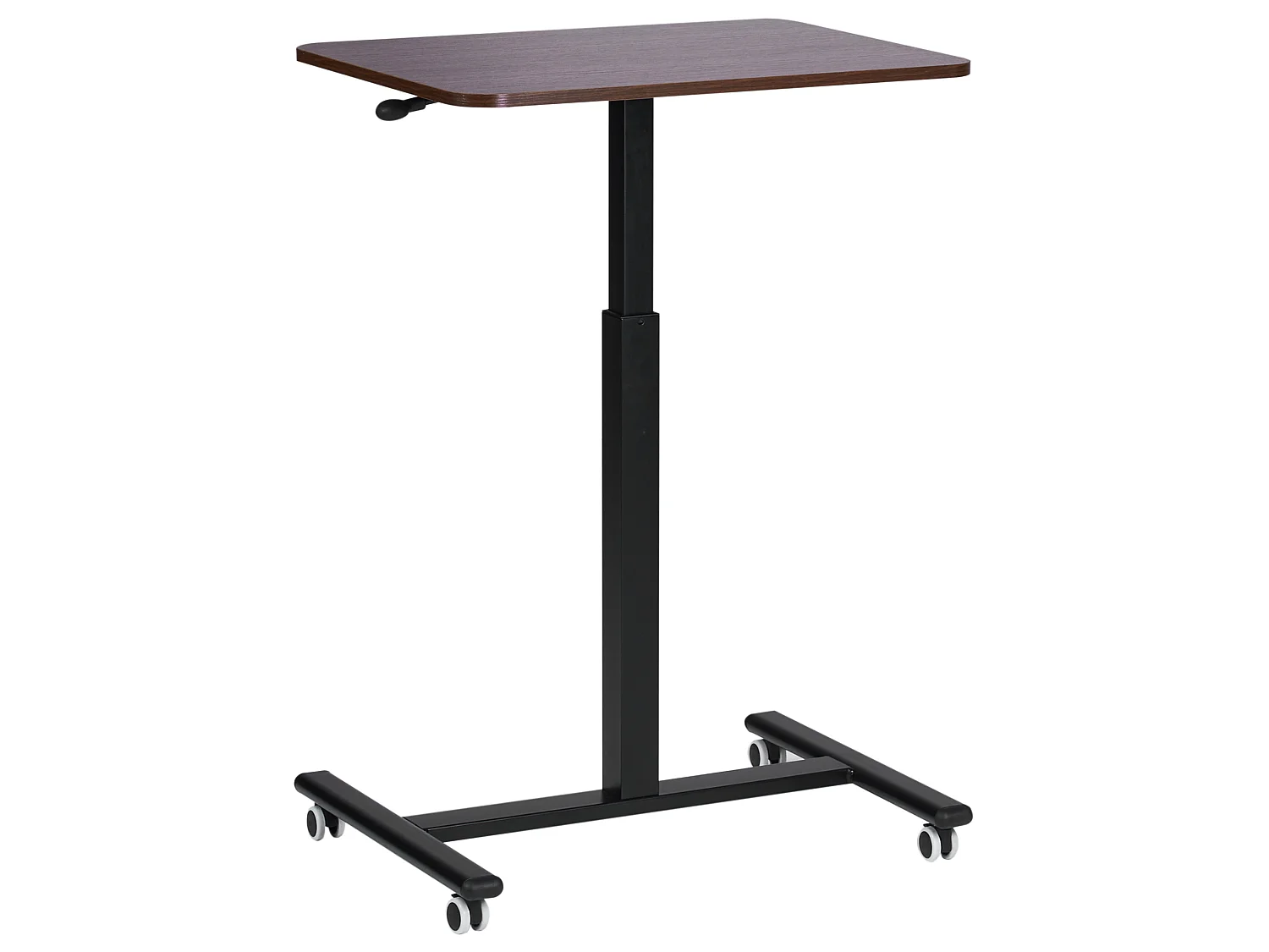 Manual Adjustable Laptop Stand ACADEMIA Dark Brown 65 cm 48 cm with Wheels