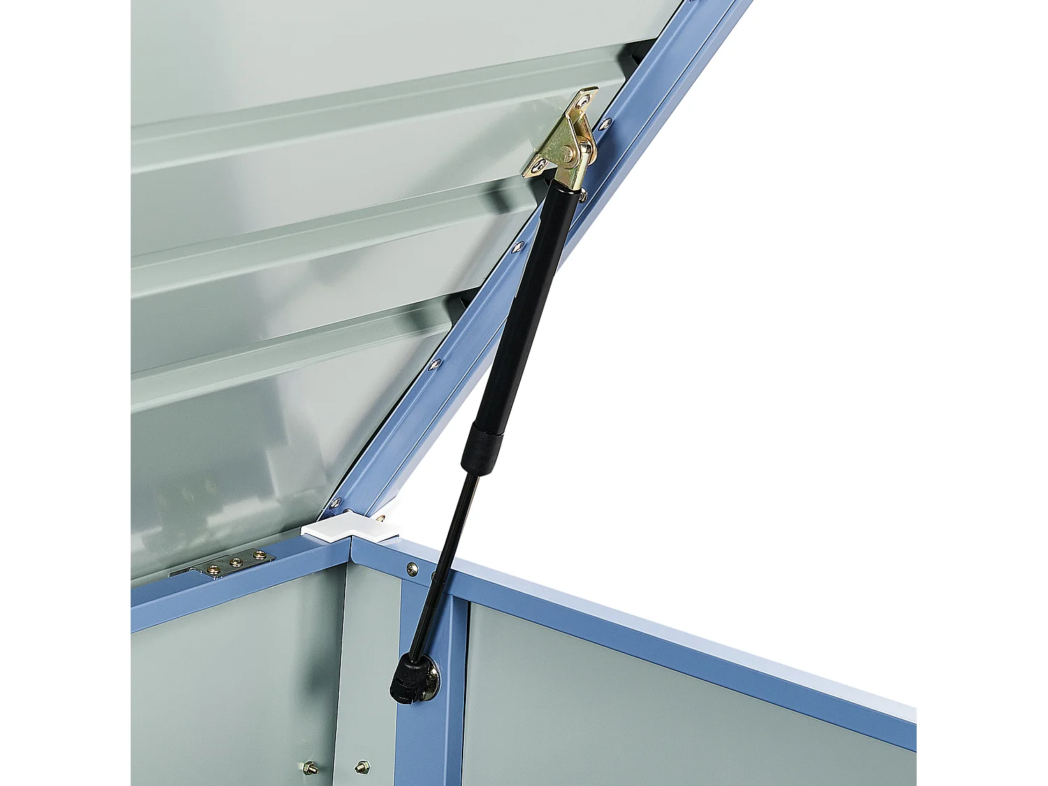 Skrzynia ogrodowa CEBROSA Metal 100 cm 62 cm Niebieski