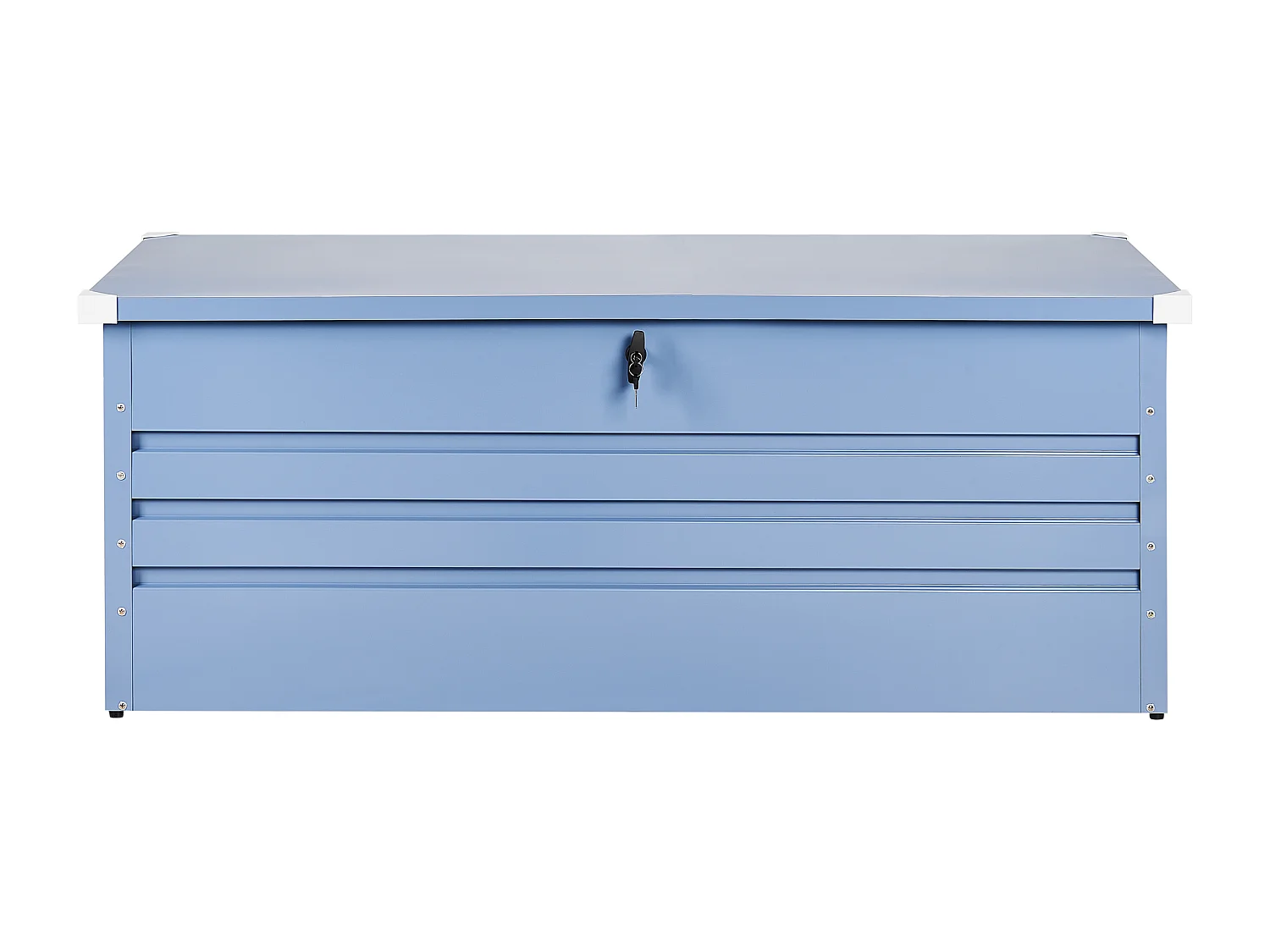 Skrzynia ogrodowa CEBROSA Metal 165 cm 70 cm Niebieski