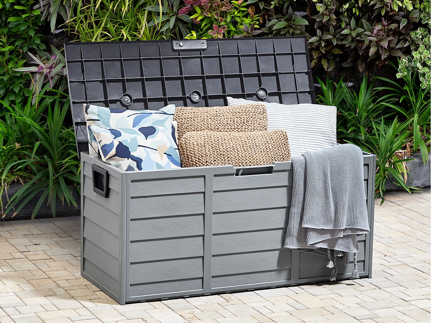 Coffre de rangement LOCARNO 112 cm 50 cm Gris