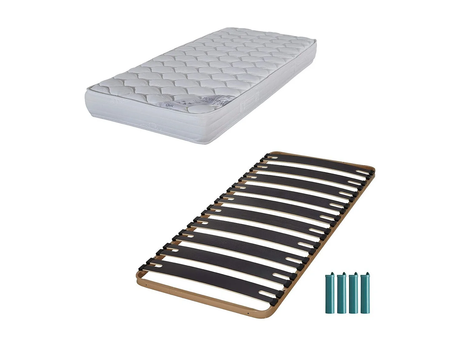 Matelas mousse + Sommier C310 90x190 Montana - Hauteur 18 cm - Soutien équilibré