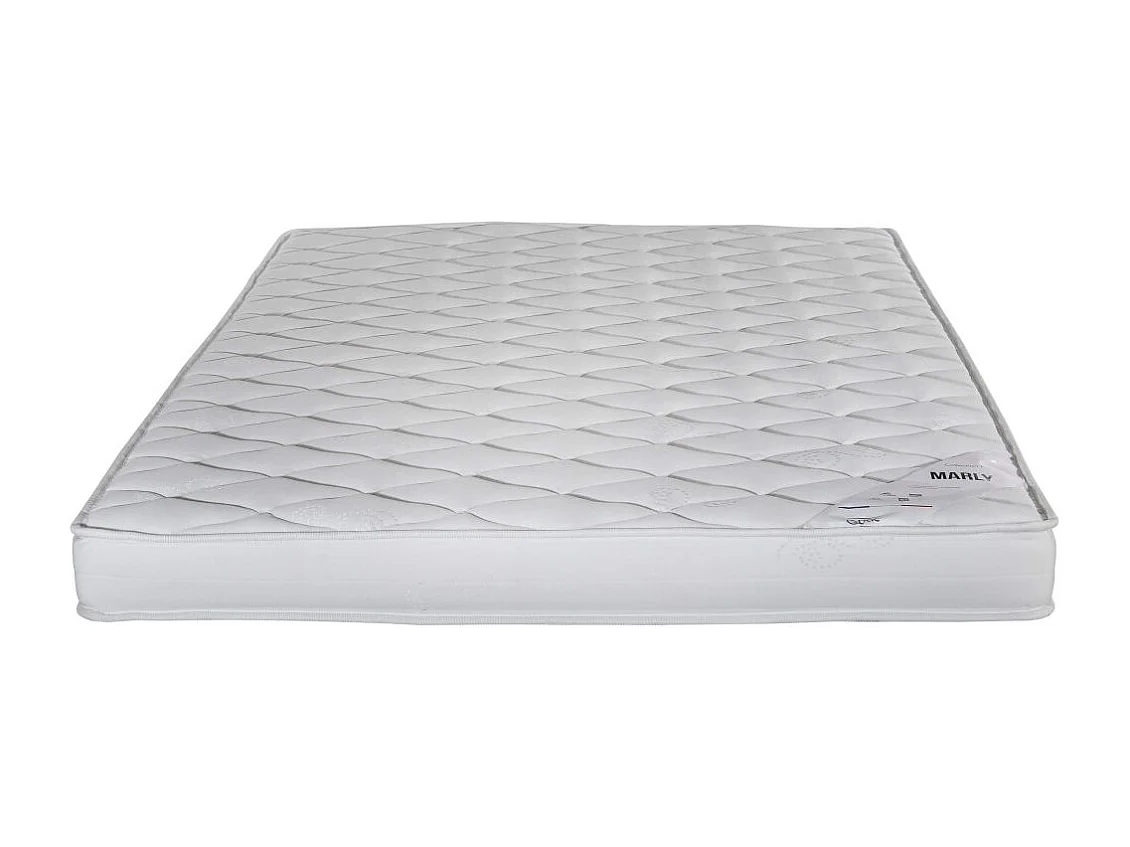 Matelas mousse + Sommier métal C220 120x190 Marly - Hauteur 15 cm - Soutien ferme
