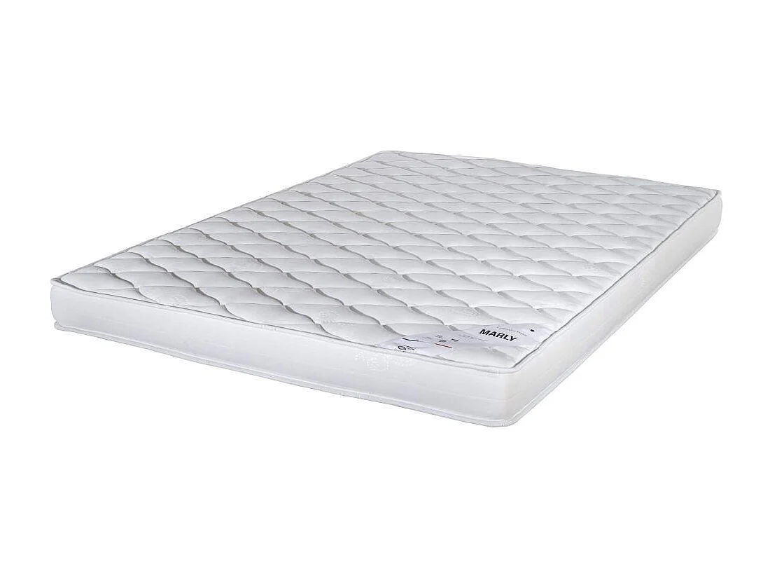 Matelas mousse + Sommier métal C220 140x190 Marly - Hauteur 15 cm - Soutien ferme
