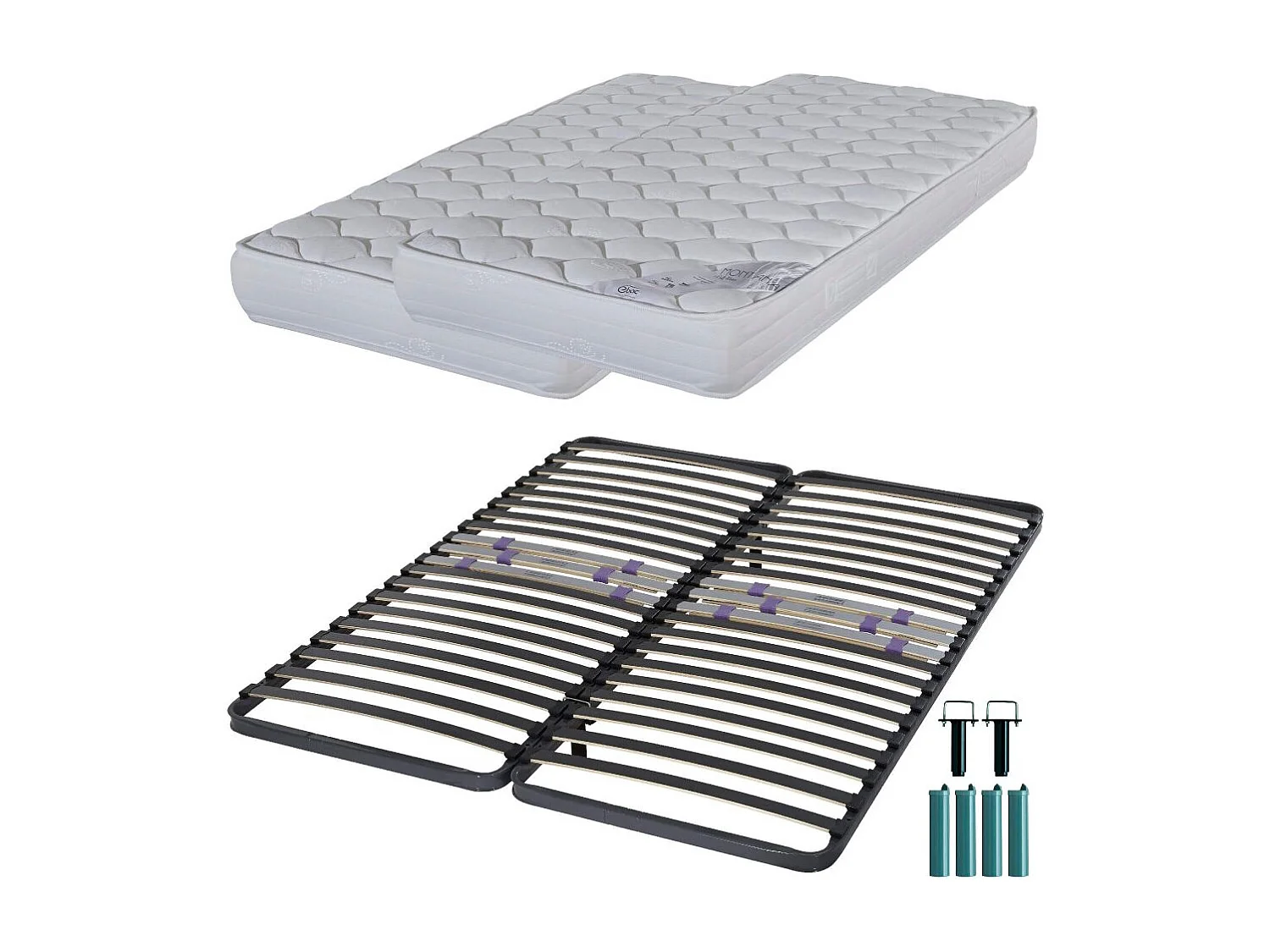 Matelas mousse + Sommier C223 160x200 Montana - Hauteur 18 cm - Soutien équilibré