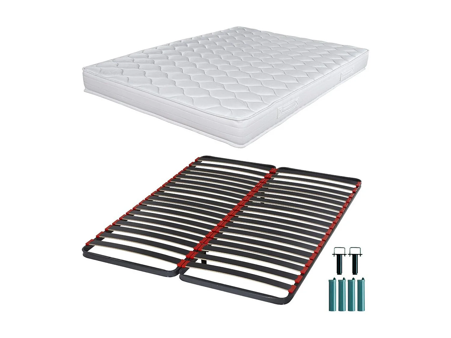 Matelas mousse + Sommier C39 160x200 Montana - Hauteur 18 cm - Soutien équilibré