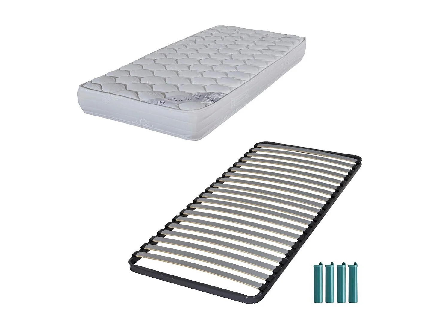Matelas mousse + Sommier C220 90x190 Montana - Hauteur 18 cm - Soutien équilibré