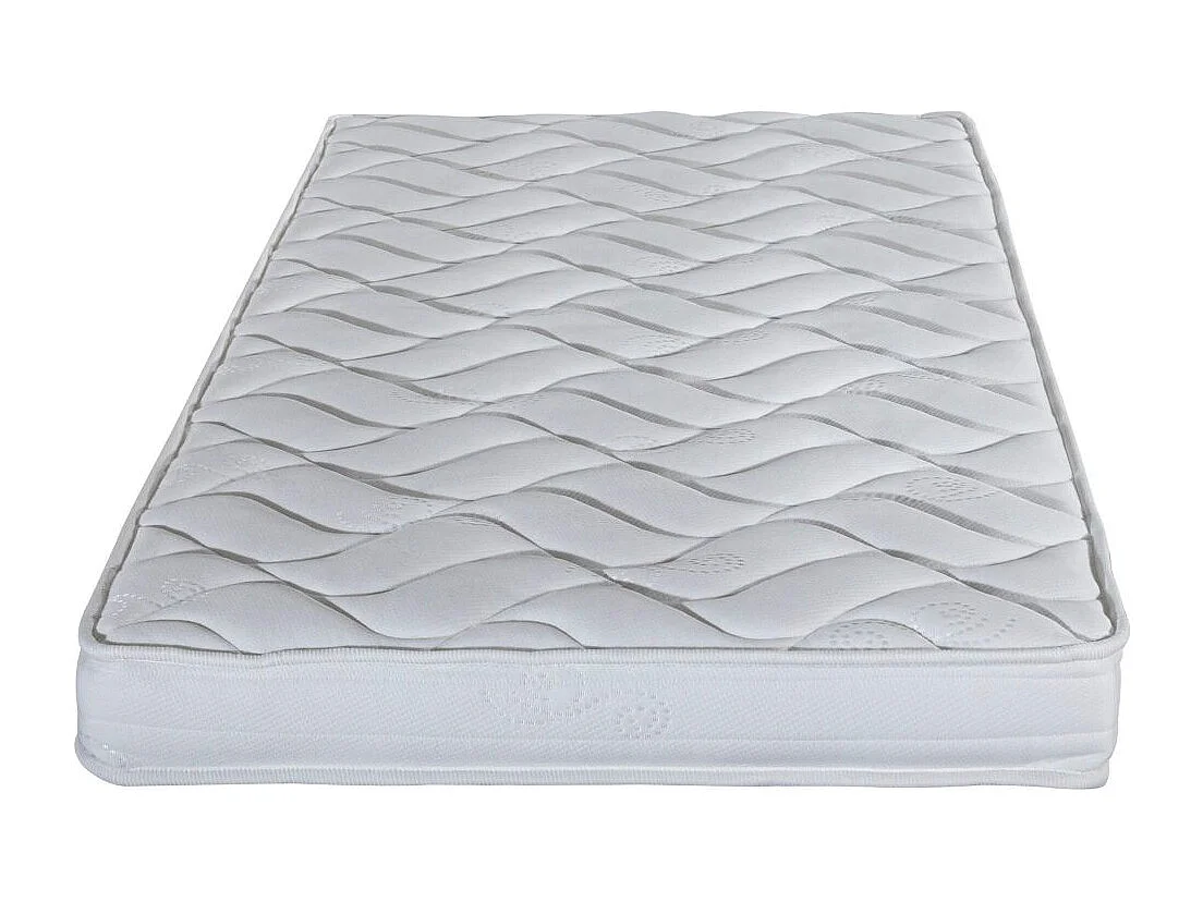 Matelas mousse + Sommier métal C220 2x90x190 Melissa - Hauteur 13 cm - Soutien ferme