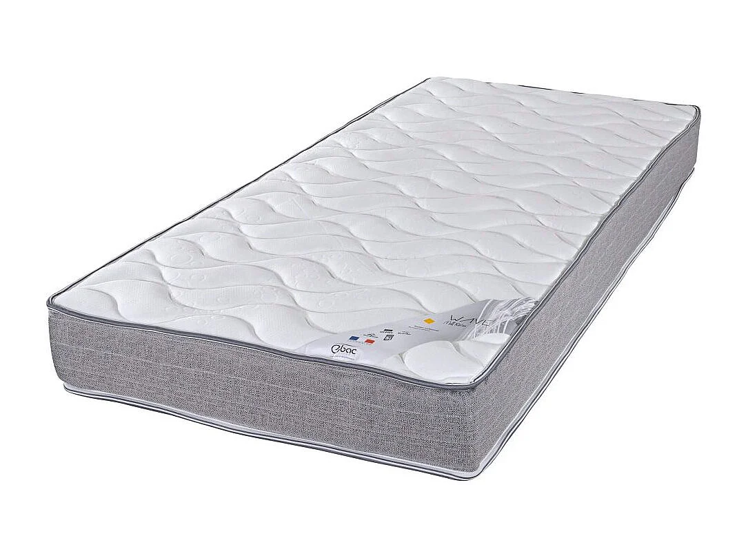 Matelas mousse + Sommier métal C220 90x200 Wave - Hauteur 19 cm - Soutien ferme