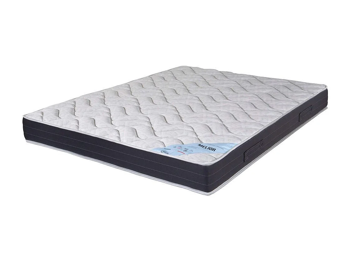 Matelas mousse + Sommier métal C39 120x190 Melior - Hauteur 20 cm - Soutien ferme