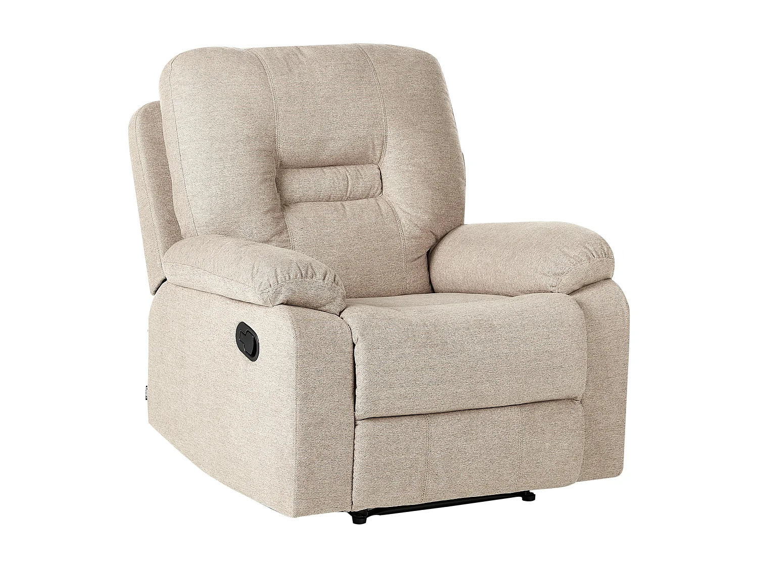 Fauteuil inclinable BERGEN Repose-pieds inclus Tissu Beige