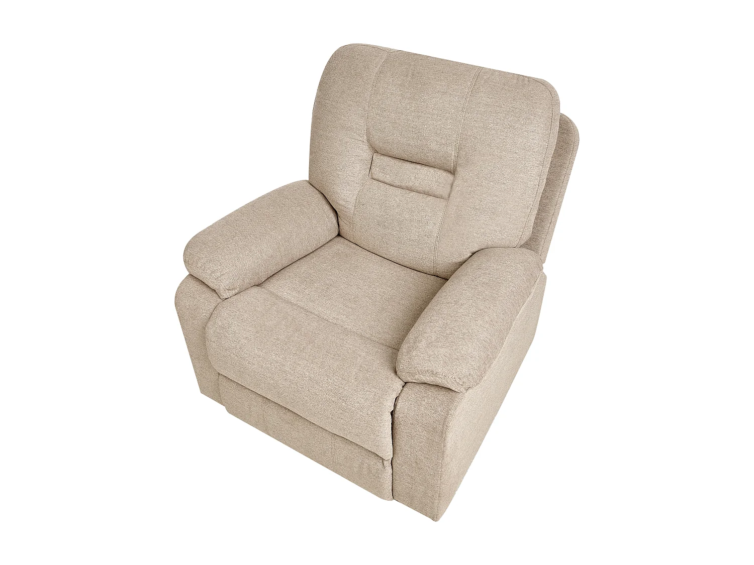 Fauteuil inclinable BERGEN Repose-pieds inclus Tissu Beige
