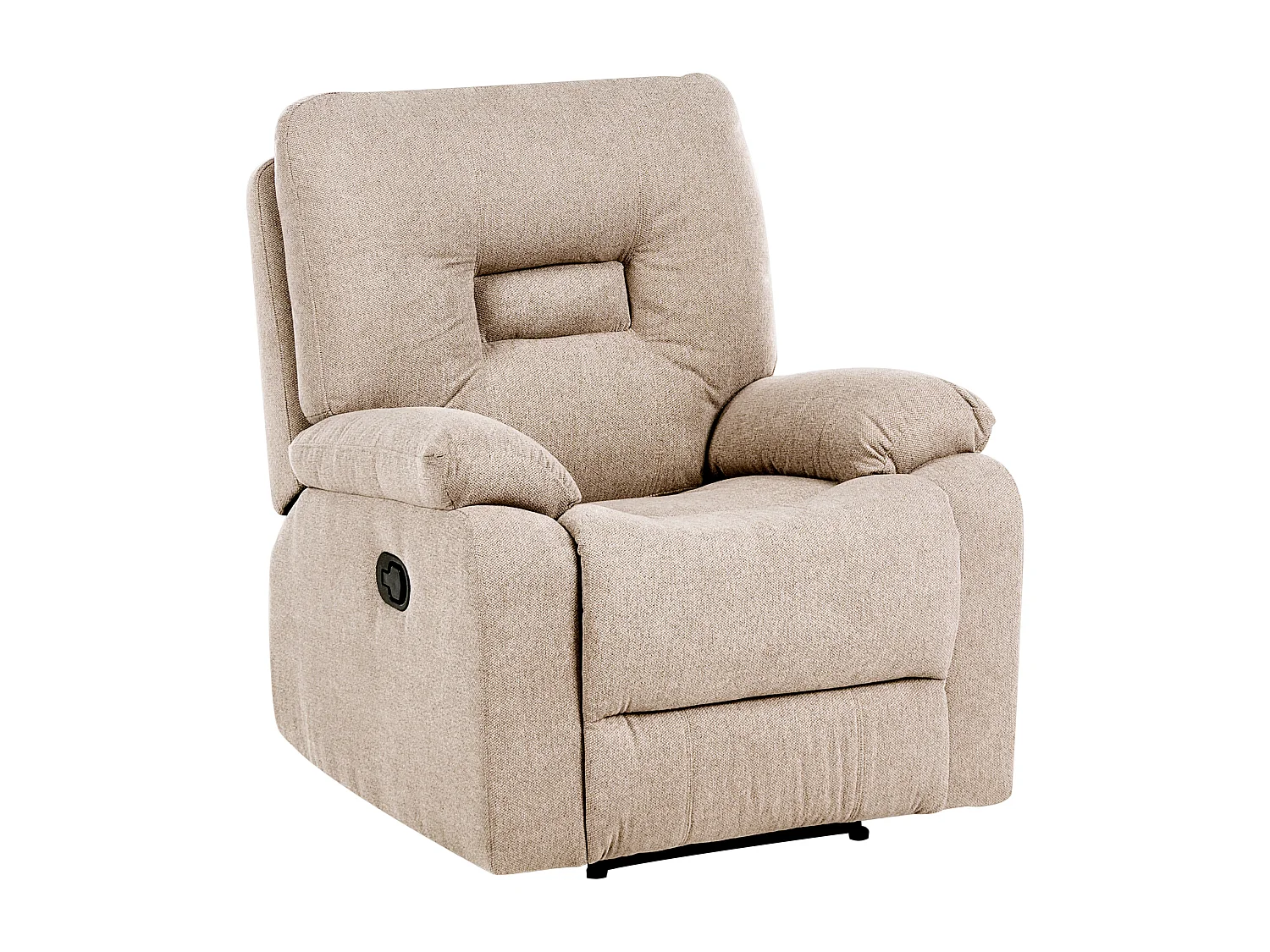 Fauteuil inclinable BERGEN Repose-pieds inclus Tissu Beige