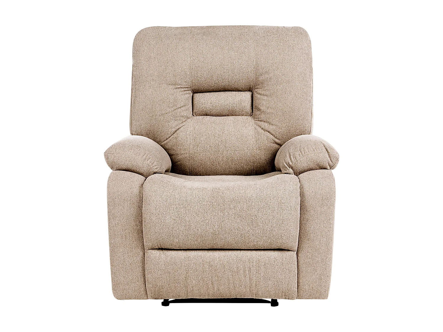 Fauteuil inclinable BERGEN Repose-pieds inclus Tissu Beige