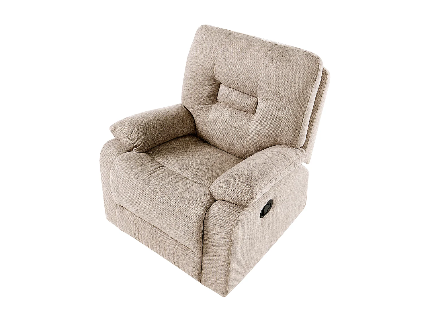 Fauteuil inclinable BERGEN Repose-pieds inclus Tissu Beige