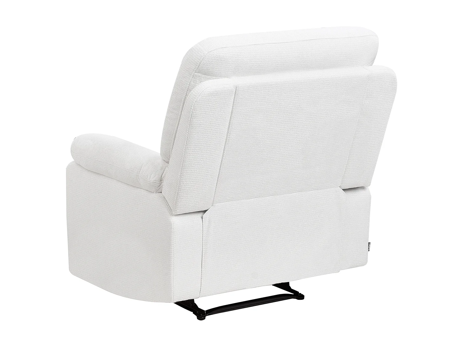 Fauteuil inclinable BERGEN Repose-pieds inclus Tissu Blanc