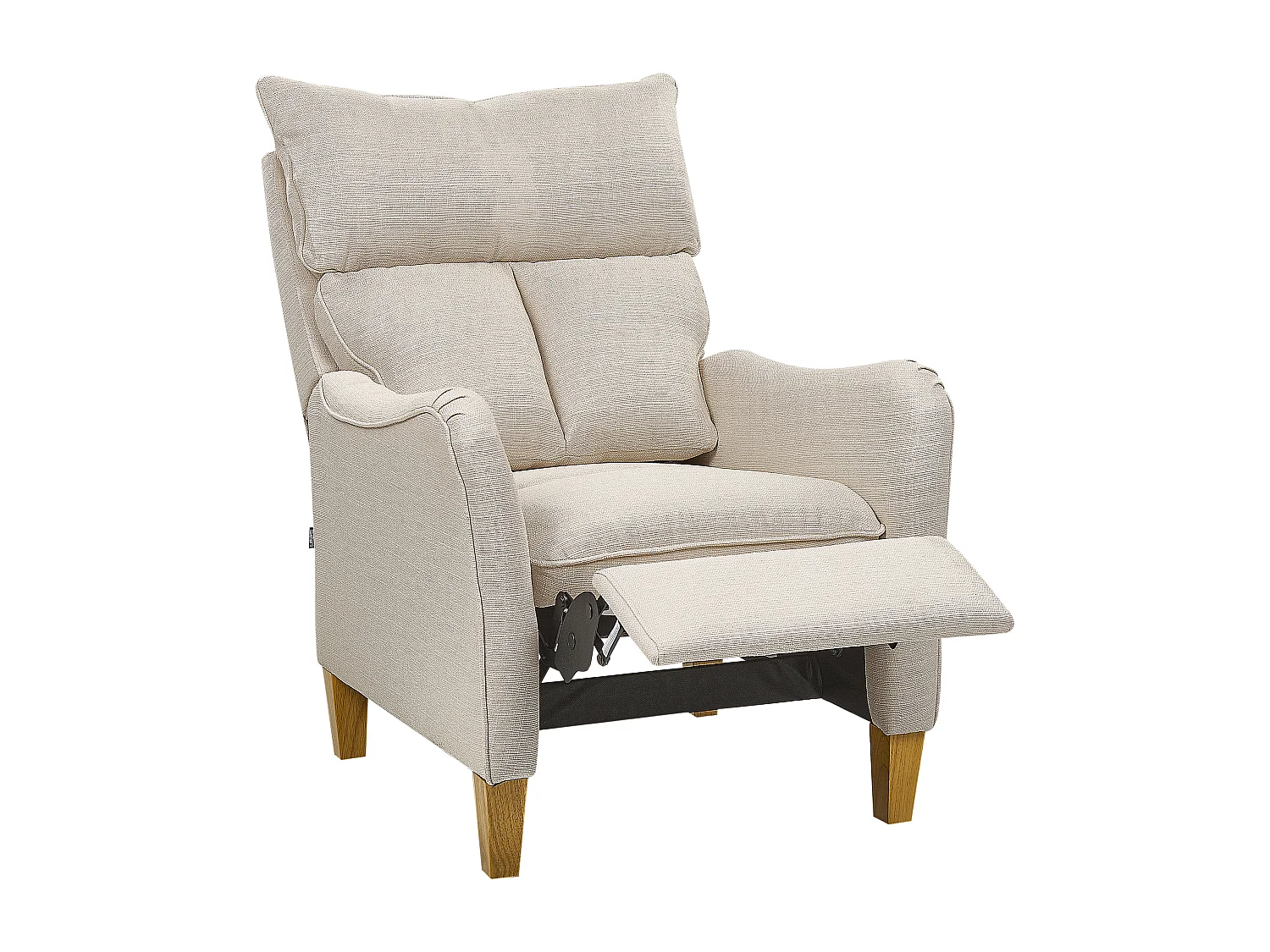 Fauteuil inclinable ROYSTON Repose-pieds inclus Tissu Beige