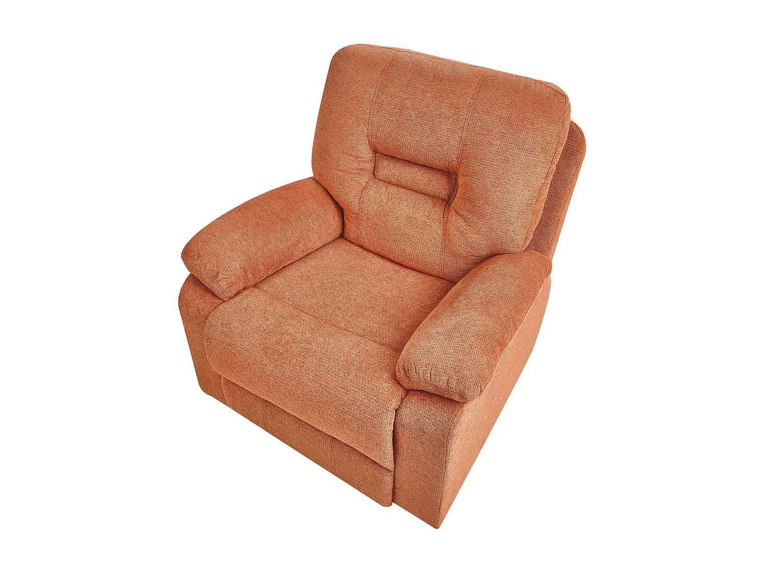 Fauteuil inclinable BERGEN Repose-pieds inclus Tissu Orange