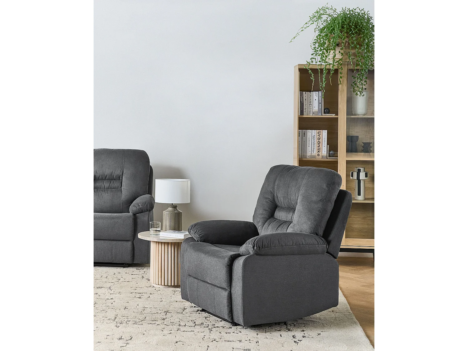 Fauteuil inclinable BERGEN II Tissu Gris foncé