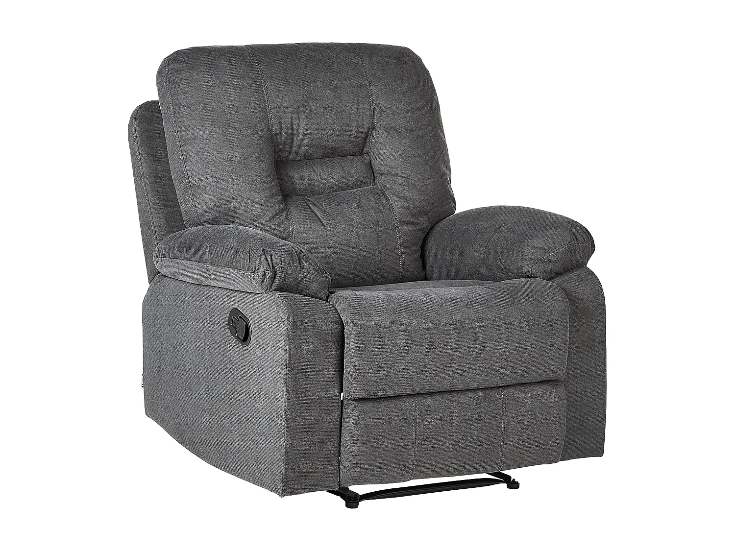 Fauteuil inclinable BERGEN Repose-pieds inclus Tissu Gris foncé