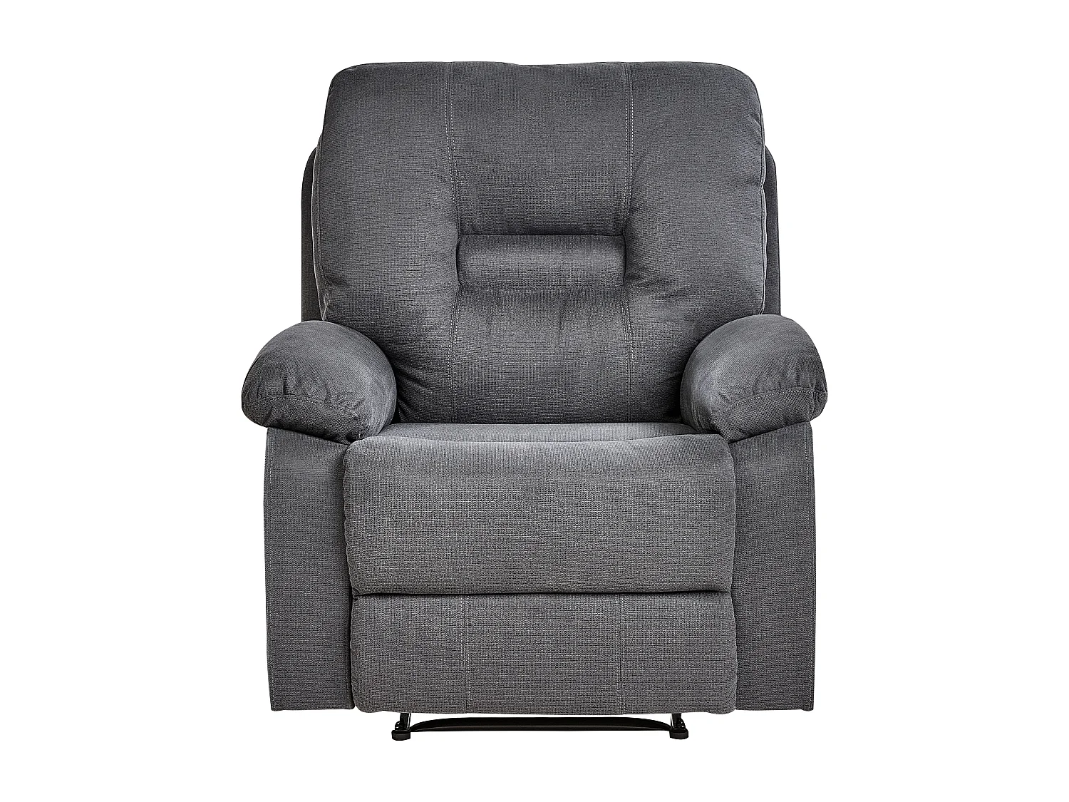 Fauteuil inclinable BERGEN Repose-pieds inclus Tissu Gris foncé