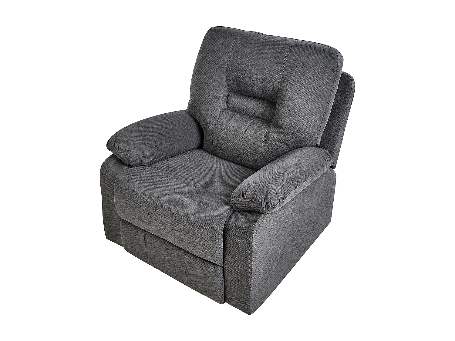 Fauteuil inclinable BERGEN Repose-pieds inclus Tissu Gris foncé