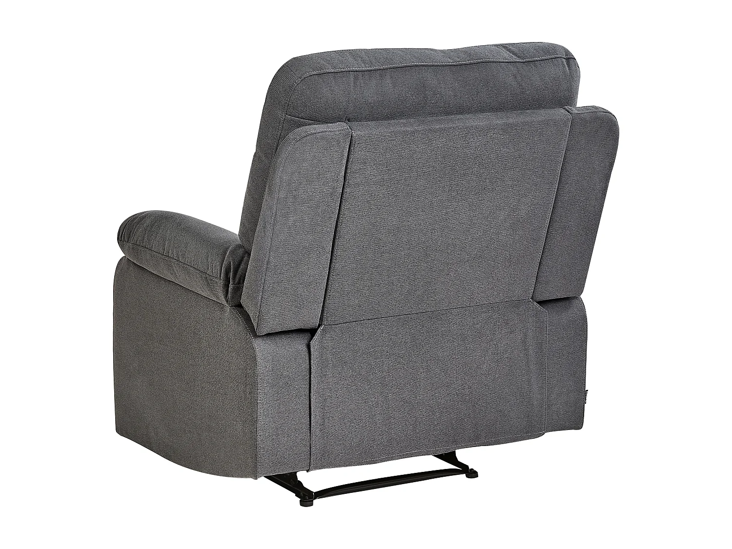 Fauteuil inclinable BERGEN Repose-pieds inclus Tissu Gris foncé