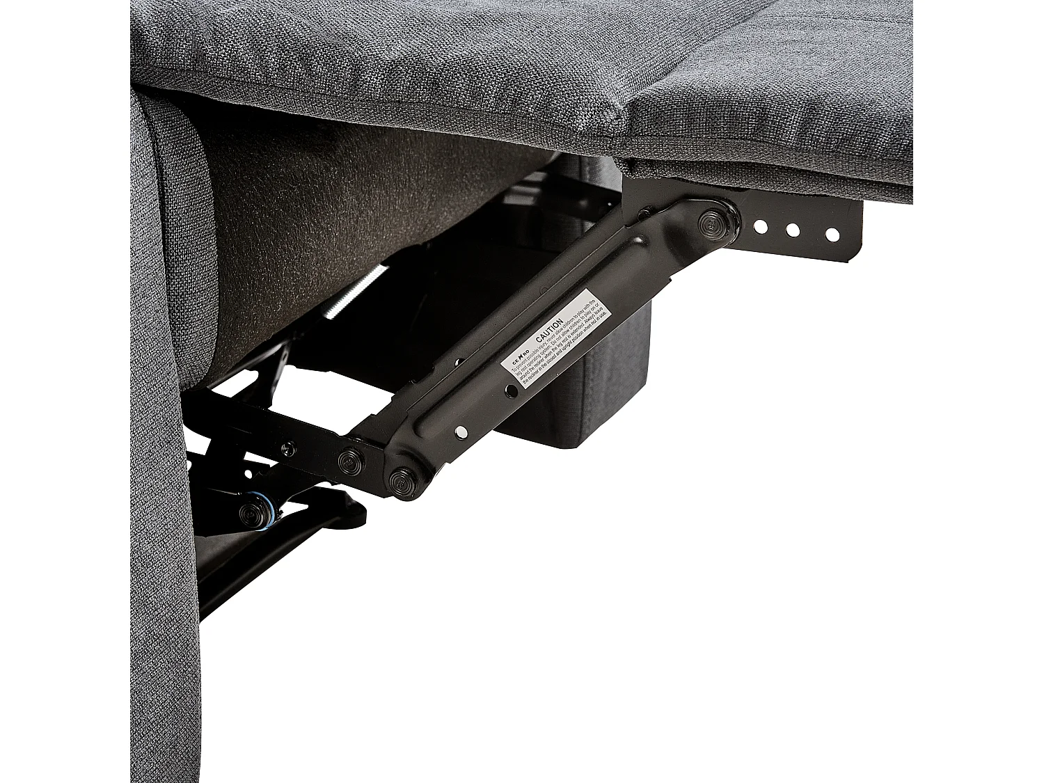 Fauteuil inclinable BERGEN Repose-pieds inclus Tissu Gris foncé