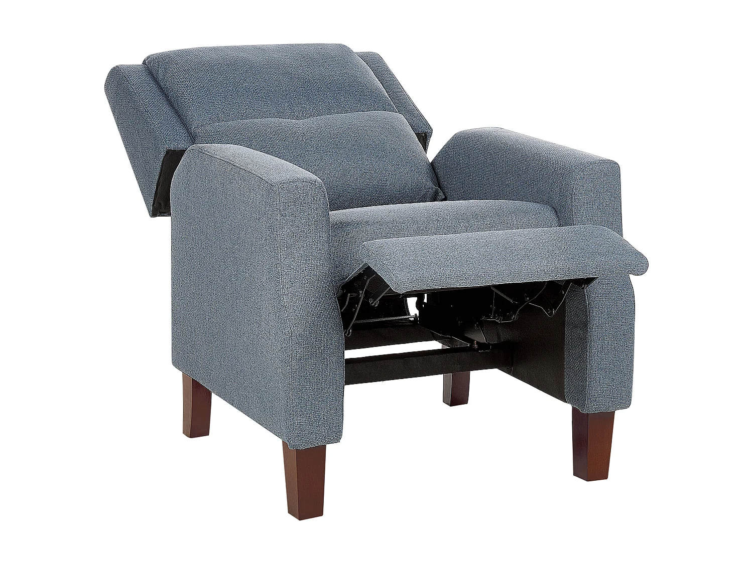 Fauteuil inclinable EGERSUND Repose-pieds inclus Tissu Bleu foncé