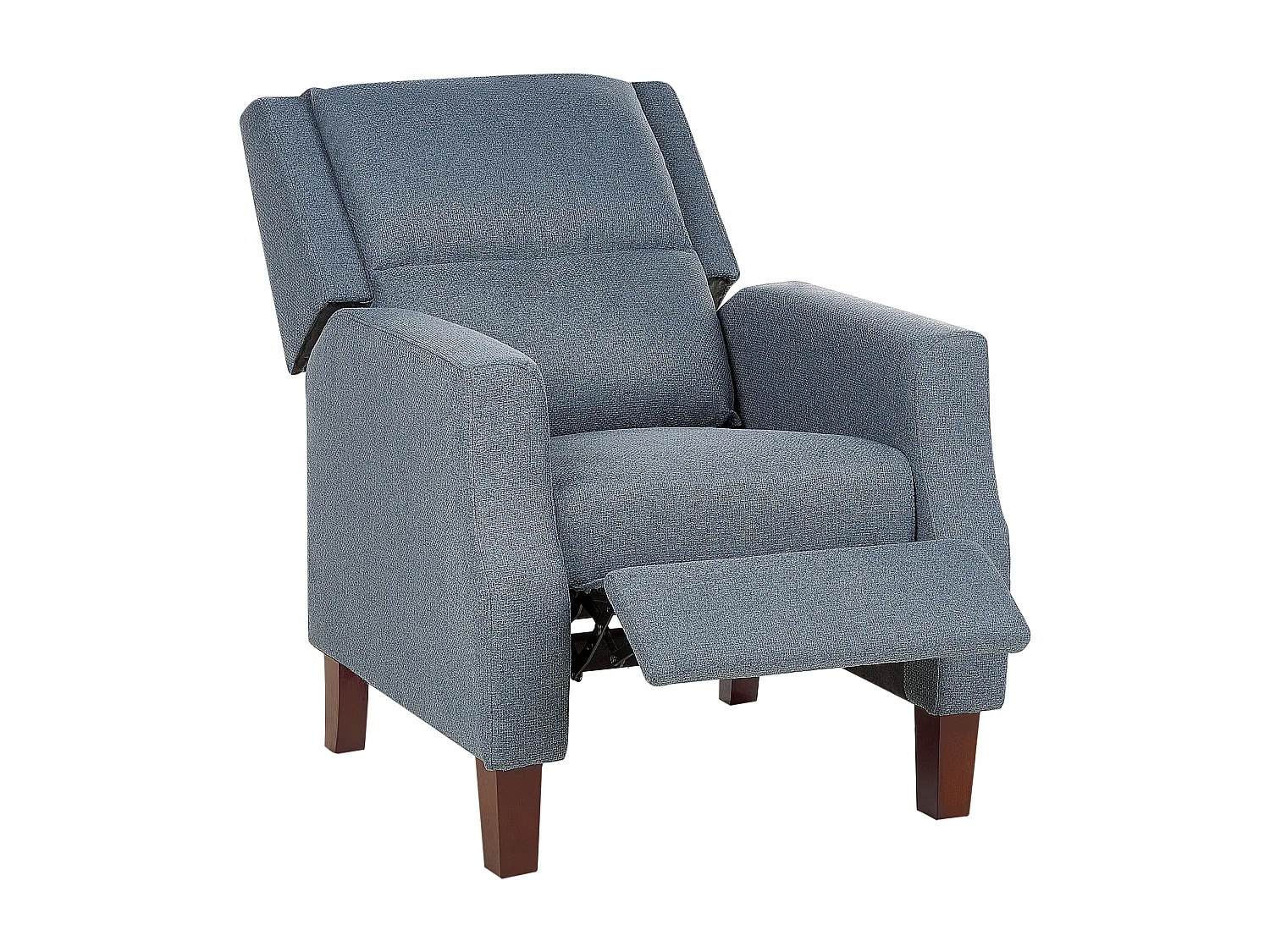 Fauteuil inclinable EGERSUND Repose-pieds inclus Tissu Bleu foncé