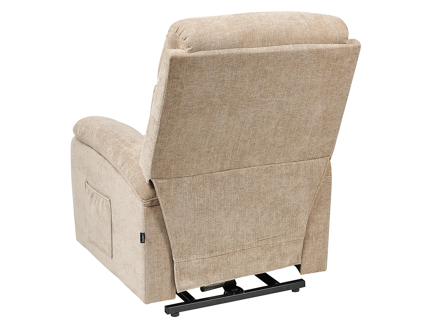Electric Recliner Chair RISE with Footrest Fabric Beige