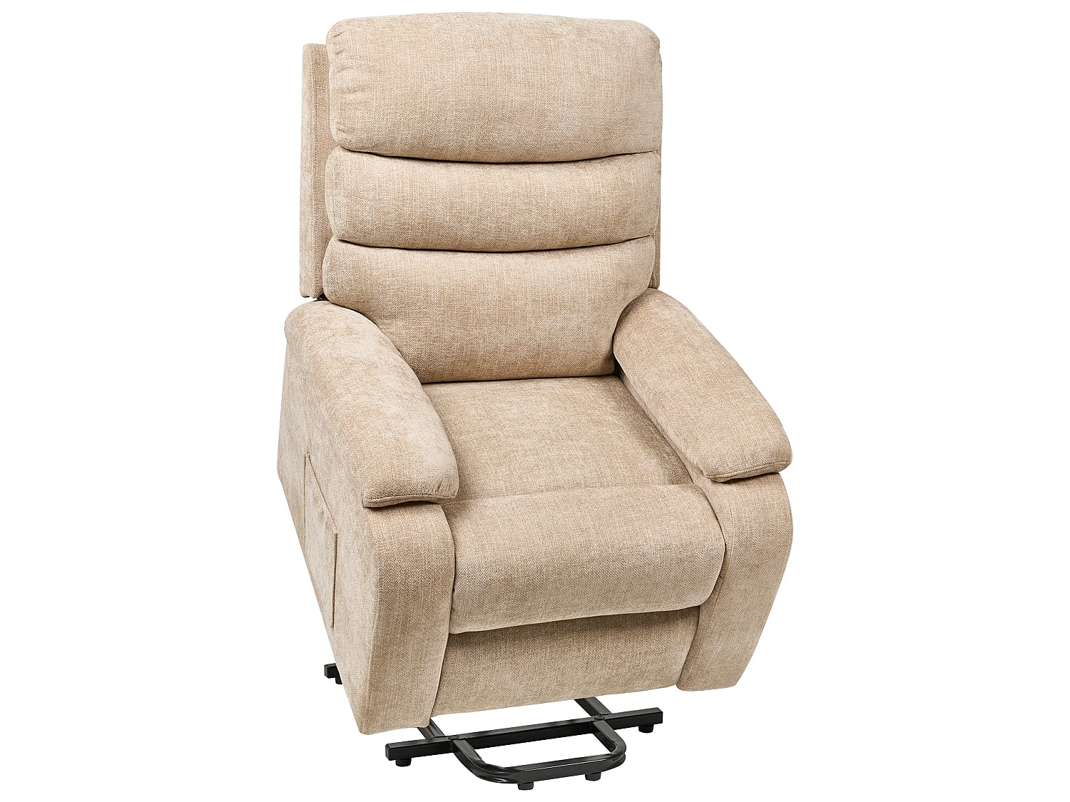 Electric Recliner Chair RISE with Footrest Fabric Beige