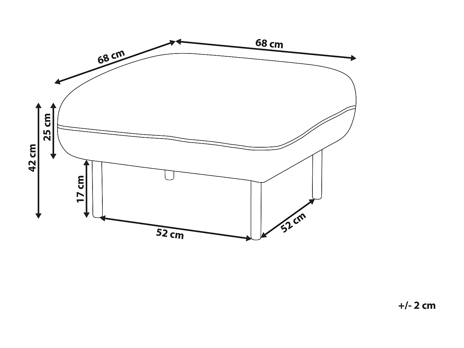 Ottoman TONSBERG Bouclé Blanc