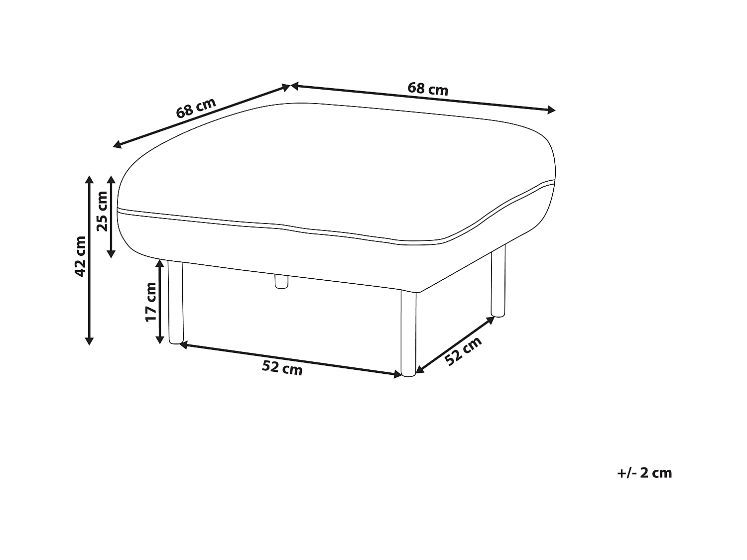 Ottoman TONSBERG Bouclé Blanc