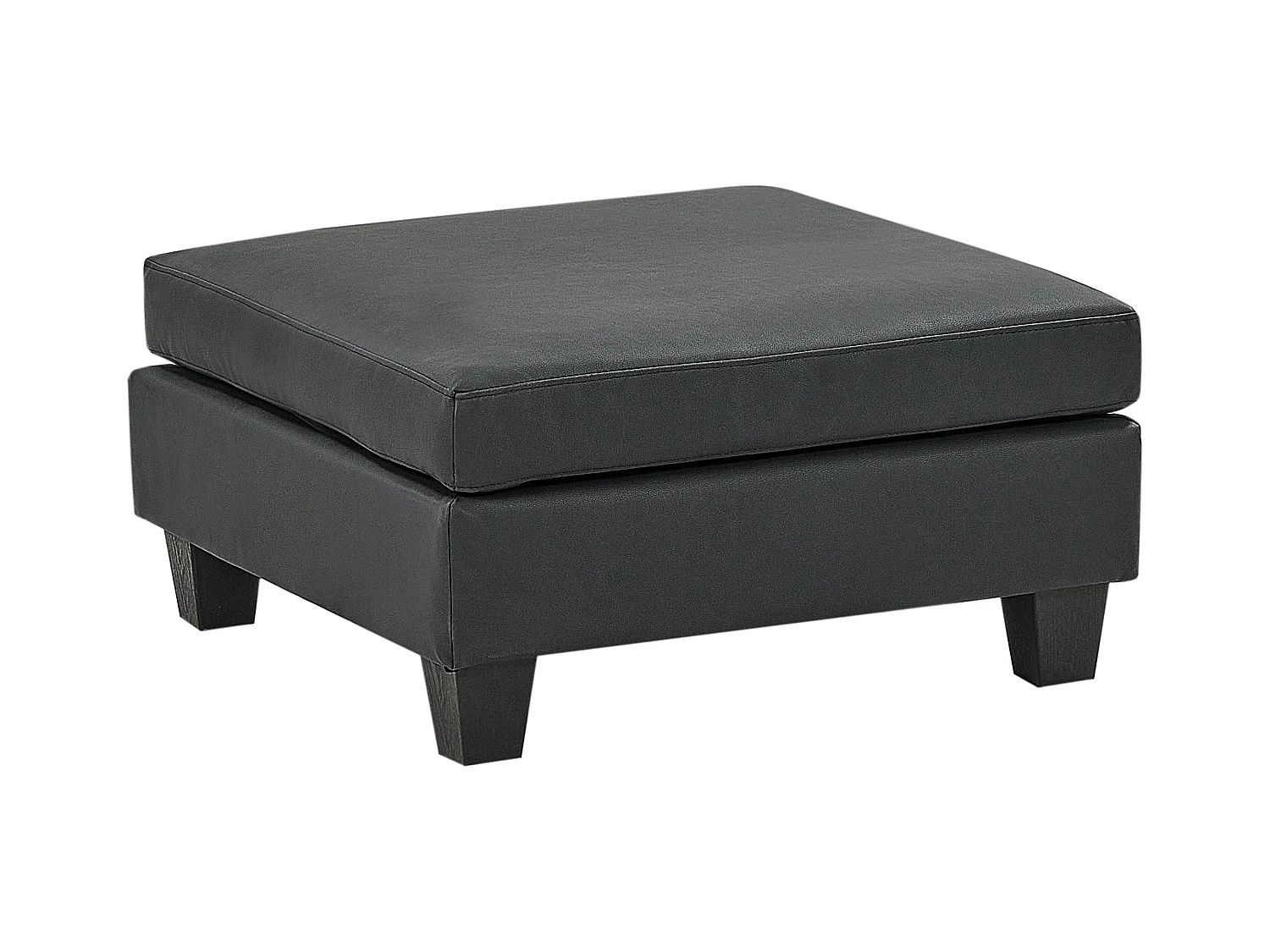 Otomana UNSTAD Piel sintética Negro