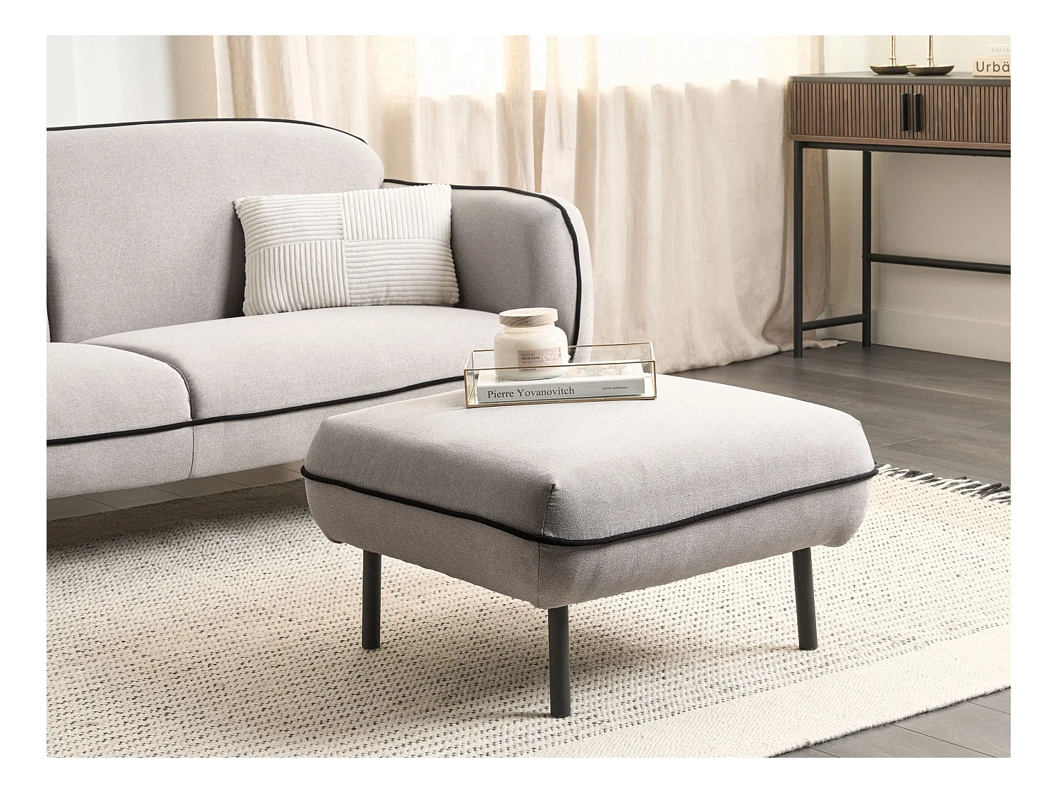 Ottoman TONSBERG Tissu Gris