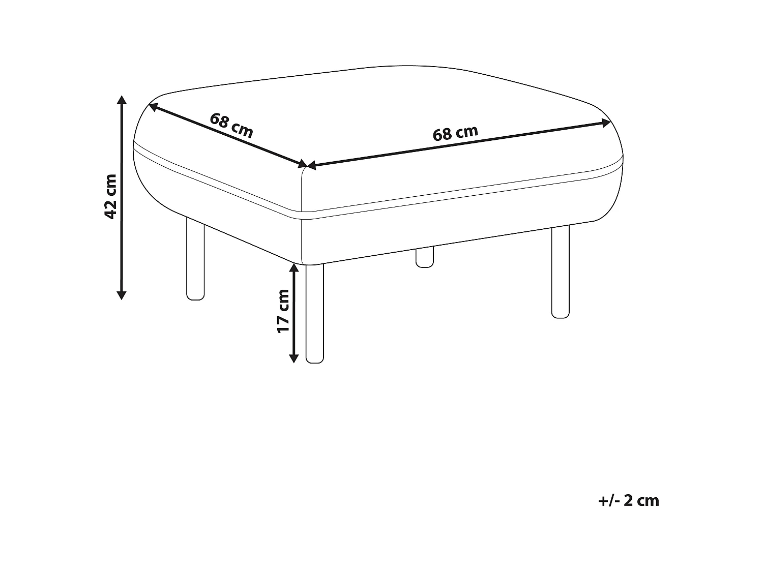 Ottoman TONSBERG Tissu Gris