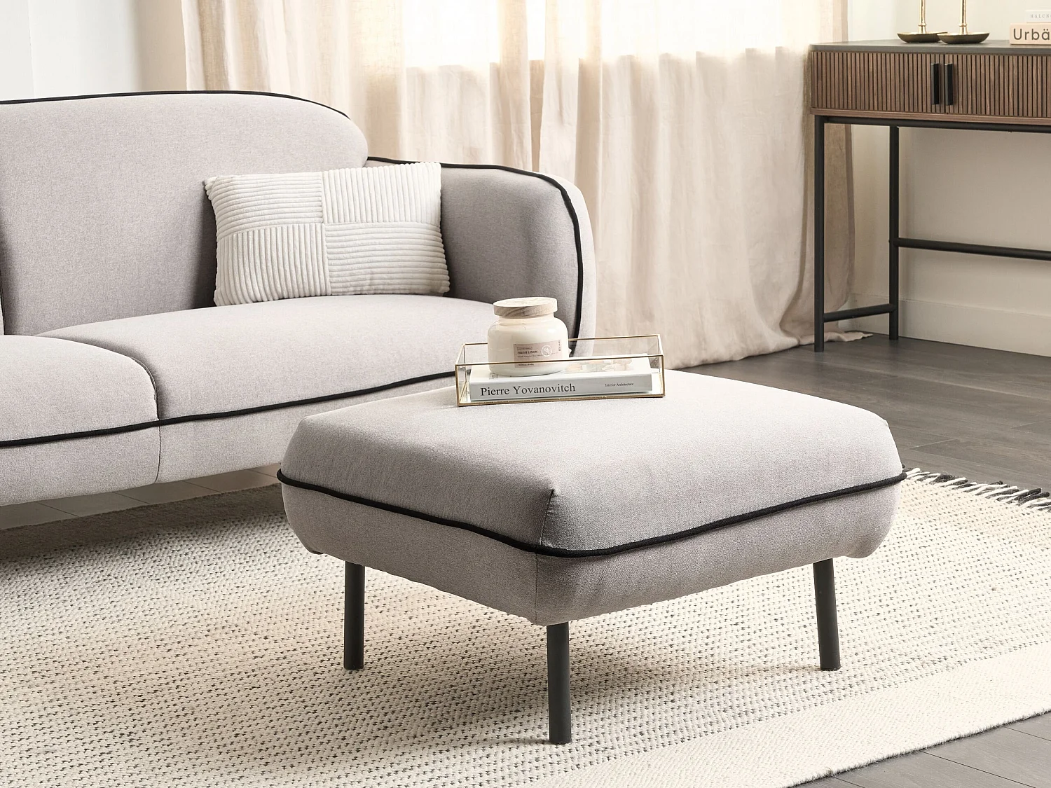 Ottoman TONSBERG Tissu Gris