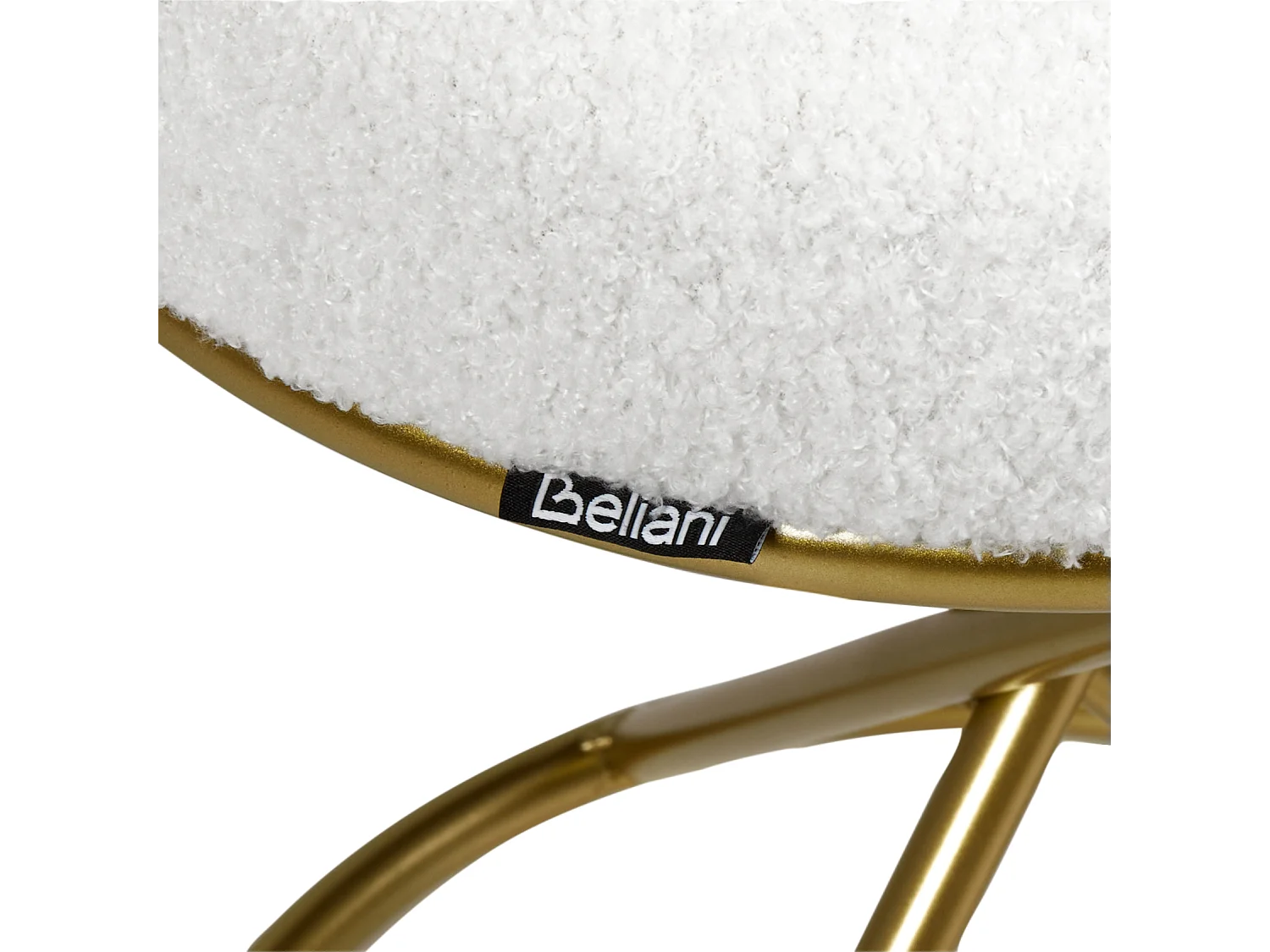 Repose-pied PRESHO Bouclé Blanc cassé