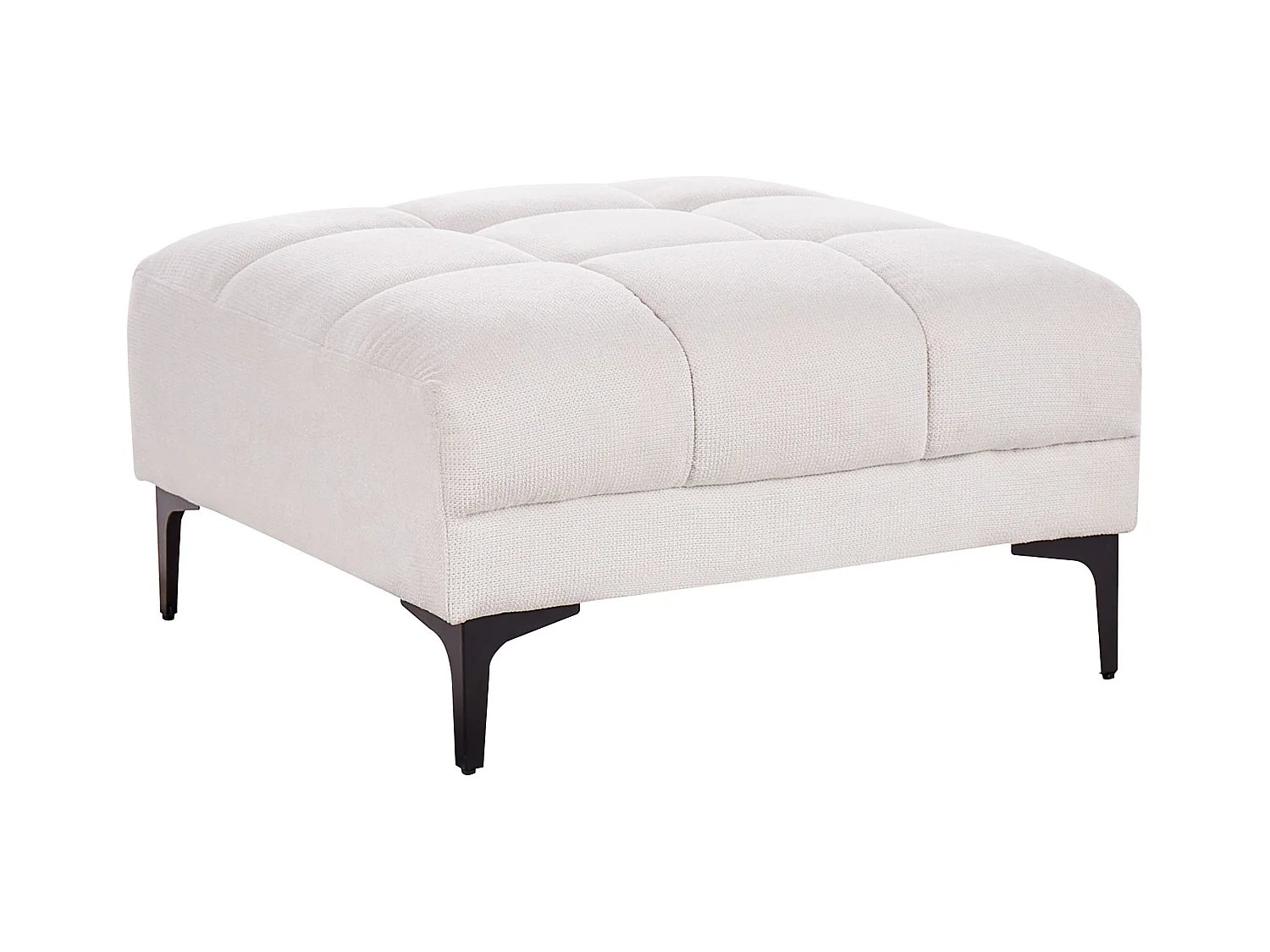 Ottoman ALNES Tissu Blanc cassé