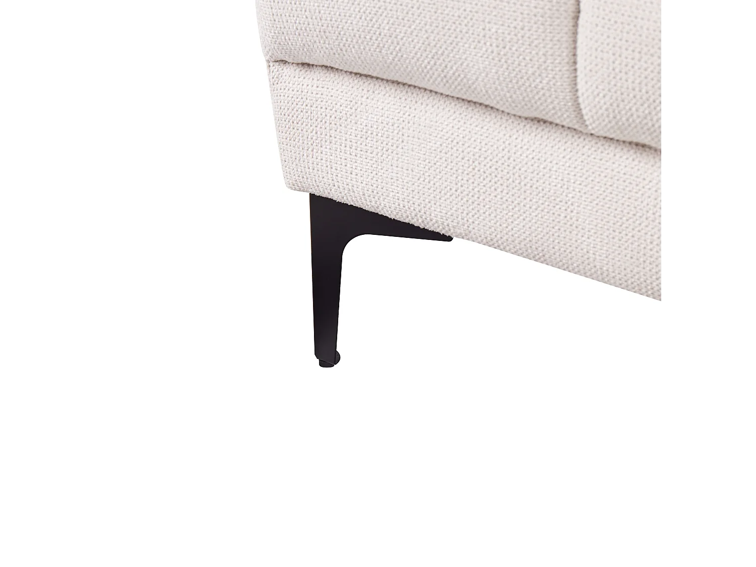 Ottomaan ALNES Stof Gebroken wit