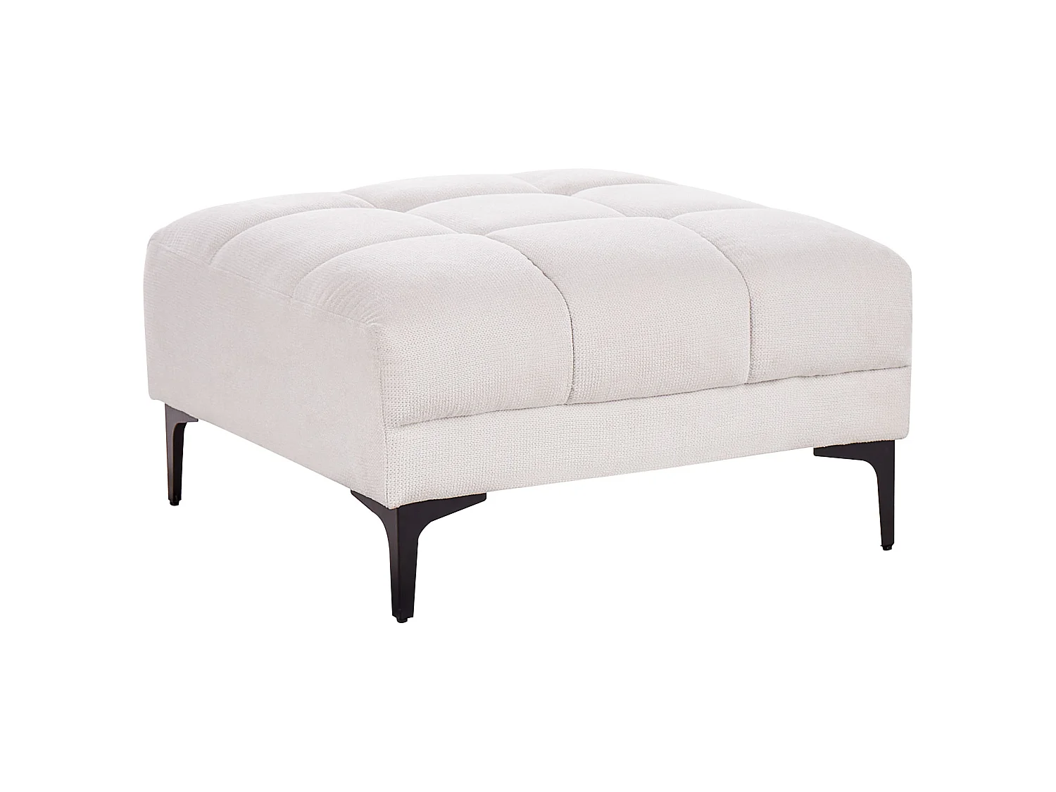 Ottoman ALNES Tissu Blanc cassé