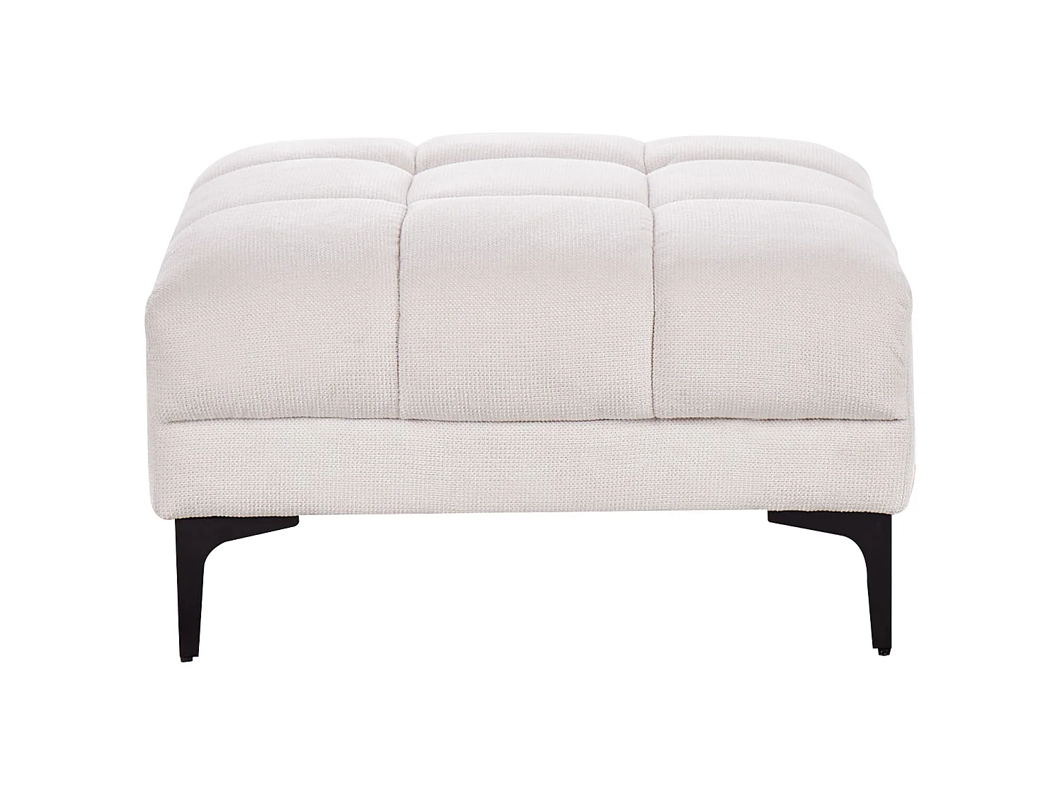 Ottoman ALNES Tissu Blanc cassé