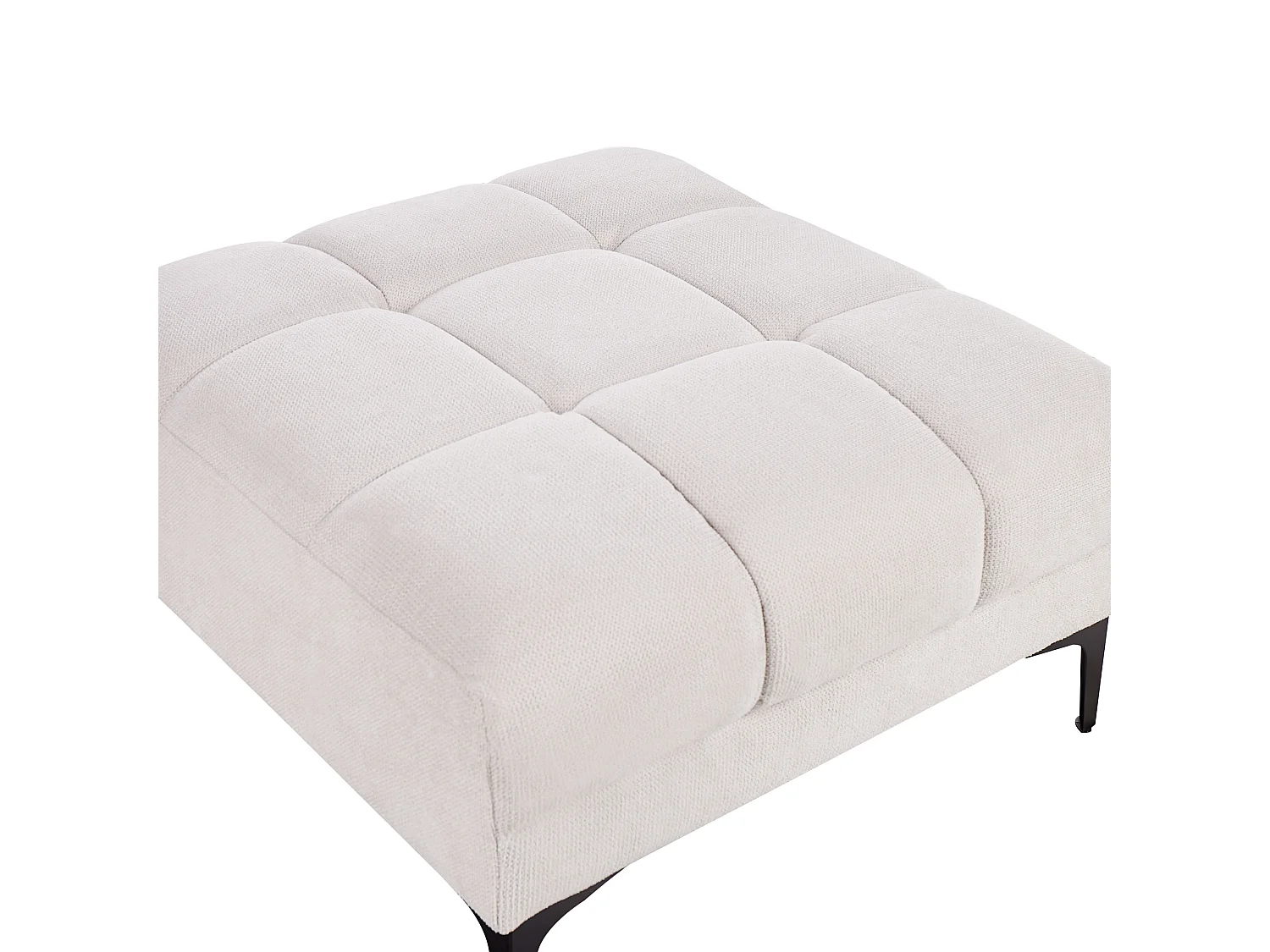 Ottoman ALNES Tissu Blanc cassé