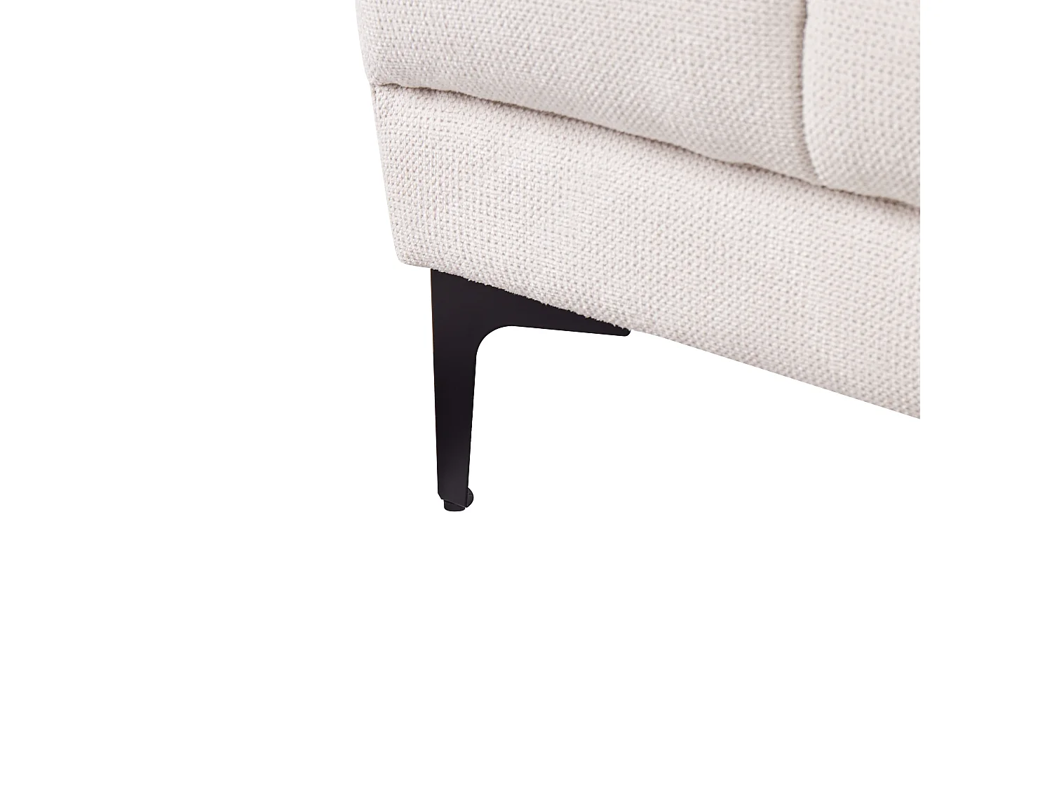 Ottoman ALNES Tissu Blanc cassé