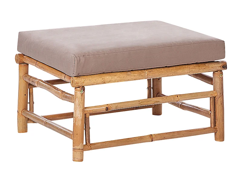 Ottoman de jardin CERRETO Bambou Taupe
