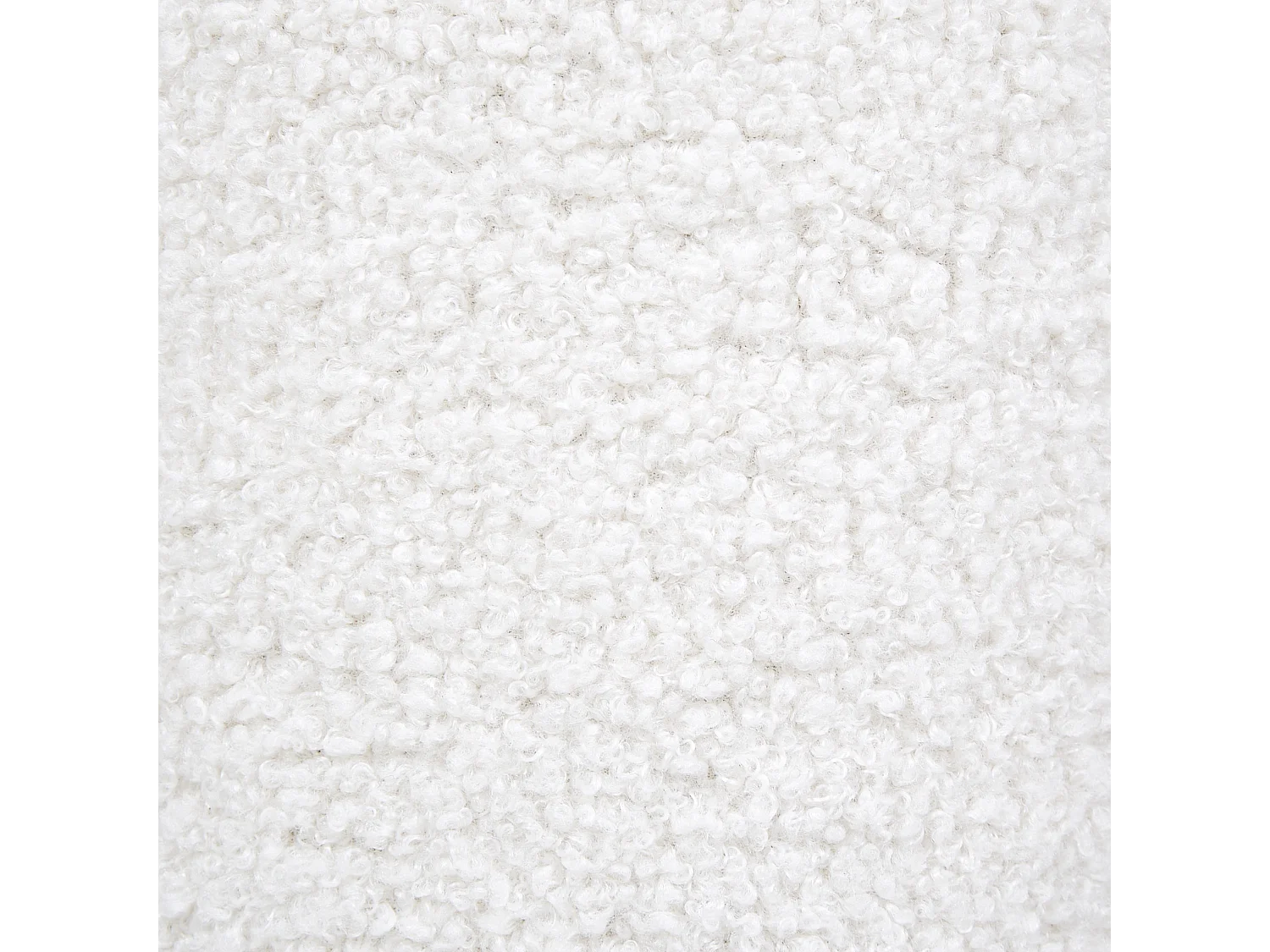 Poef BEAUFORT Bouclé Gebroken wit 60 cm 60 cm 27 cm